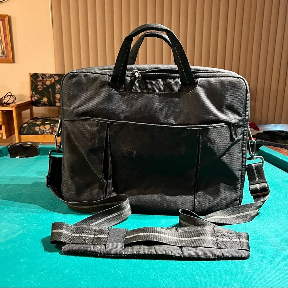 Dell Laptop Briefcase-messenger style, with heavy adjustable shoulder strap